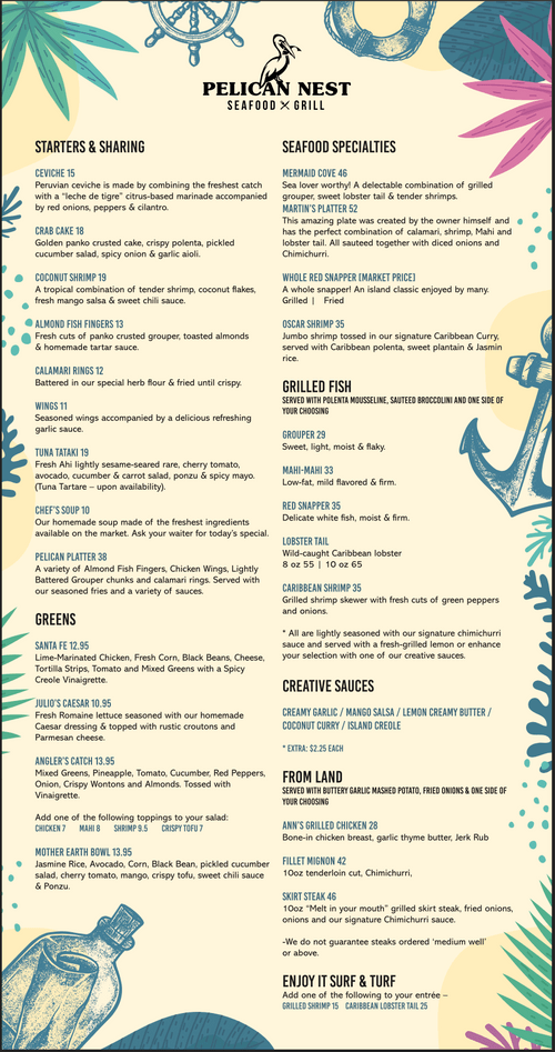 Pelican Nest Restaurant Aruba